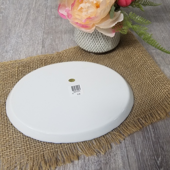 Blue floral oval porcelain tray - Picture 4 of 6